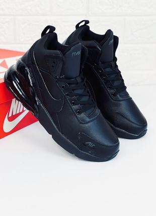 Мужские зимние кожаные кроссовки nike air max 270 кросовки найк зима2 фото