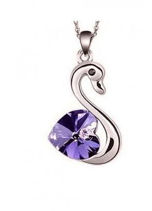 🏵кулон підвіска на ланцюгу лебідь, новий! арт.5451