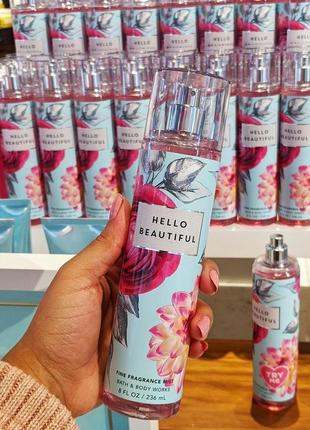 Новинка!парфюмированый спрей мист hello beautiful bath and body works bbw оригинал