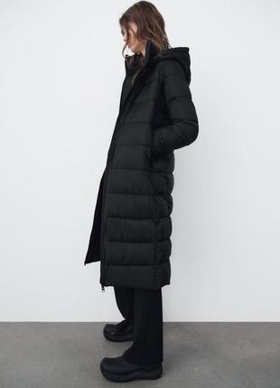 Пальто пуховик zara 2022 непромокаемый складывающийся  -15% осень/зима 2022