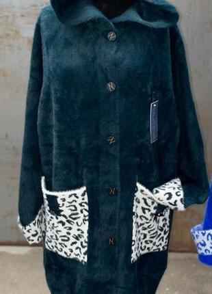 Шикарное пальто мрамор,шикарное качество, турция 🇹🇷,58-62 размер .2 фото
