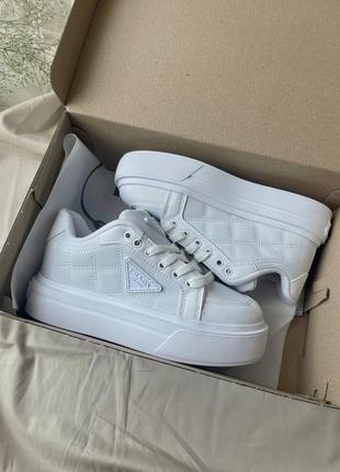 Кросівки prada macro re-nylon brushed leather sneakers not lux4 фото