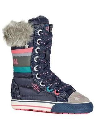 Высокие теплые кеды next - размер uk 8 - стелька 16,5 см