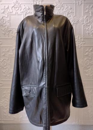 Кожаная фирменная мужская куртка trapper размер 601 фото