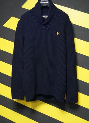 Светр з коміром на гудзику з вовною