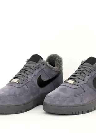 ❄️ зимові кросівки nike air force grey winter теплі ❄️