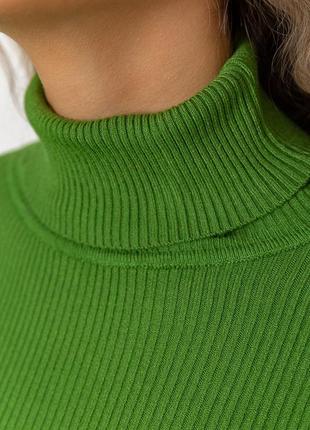 Гольф женский свитер цвет зелёный5 фото