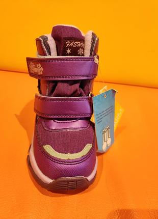 Зимове взуття для дівчинки фіолетові термо черевики 22 - 27 детские зимние термоботинки tom.m2 фото