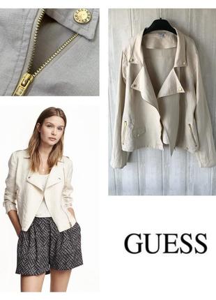 Льняная парка куртка ветровка guess 100 % лен