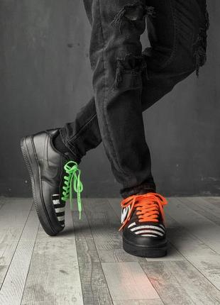 Чоловічі кросівки nike air force 1 off-white black мужские кроссовки найк аир форс