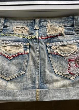 Джинсовая юбка laminated lm-jeans (26)3 фото