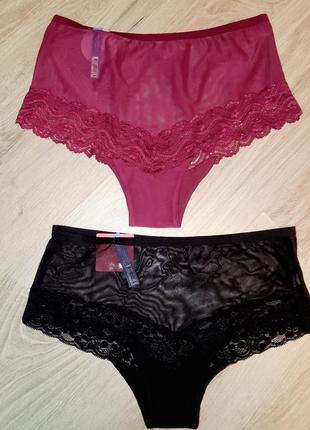 Набор трусов, 140г/шт 54 52 50 48 р. батал шортики трусики трусы женские большие размеры сеточка сетка р. качество белье нижнее ажур турция кружево