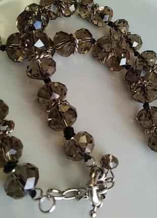 Ожерелье хрустальное массивное стекло под раушатпаз англия