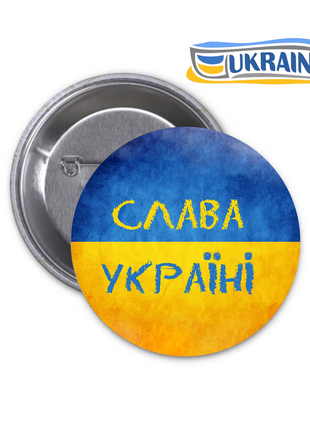 Значок ukraine ua украина слава украине патриотичный