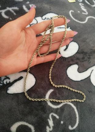 Стильная длинная цепочка родий