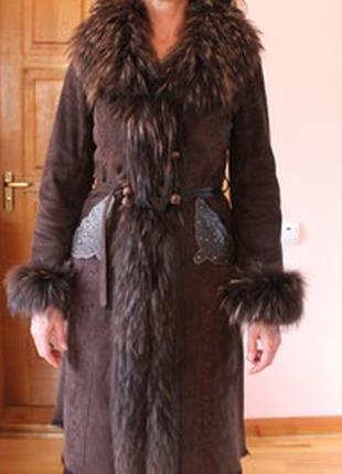 Меховое пальто-дубленка stella rossa