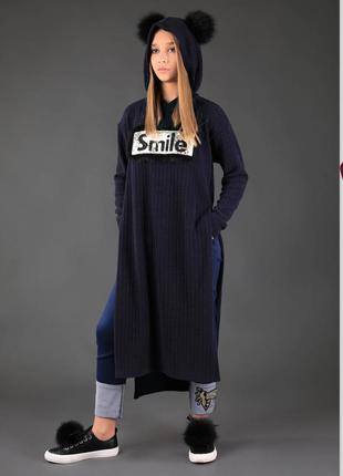 Тёплая туника с капюшоном от тм mone, арт. 1788, р. 146