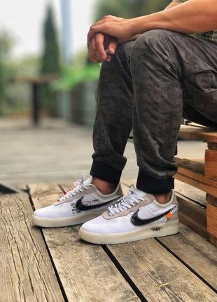 Жіночі кросівки  nike air force 1 off-white white женские кроссовки найк аир форс