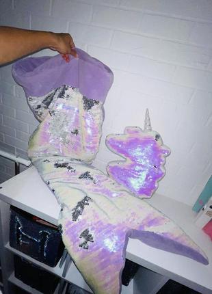 Плед з паєтками хвіст русалки плед з хвостом русалки русалка покривало