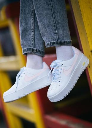 Жіночі кросівки  nike air force white yellow женские кроссовки найк аир форс