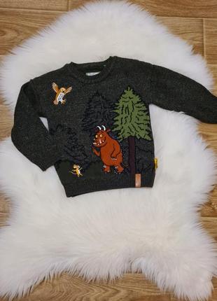 Теплий казковий светрик на хлопчика 3-4 роки. теплый сказочный свитер на мальчика 4-5 лет р 104-110