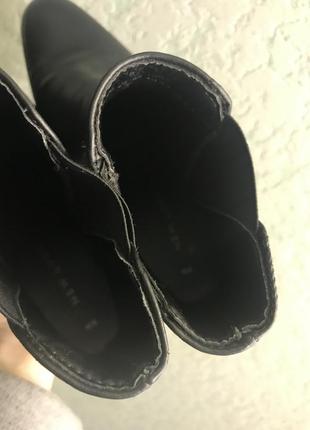New look чёрные челси ботинки на каблучке7 фото
