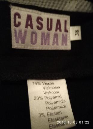Casual woman. нарядные глубокого черного цвета брючки с разрезами на штанинах5 фото