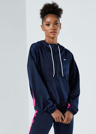 Reebok спортивная кофта анорак мастерка кенгуру худи эластик