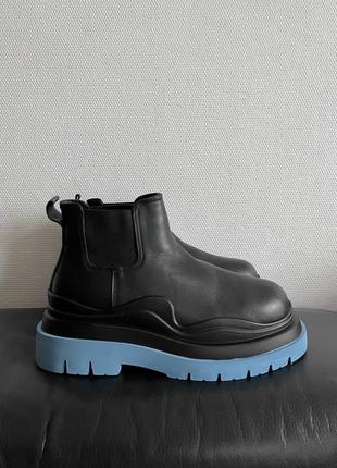 Женские ботинки black blue mini   (без лого) на флисе