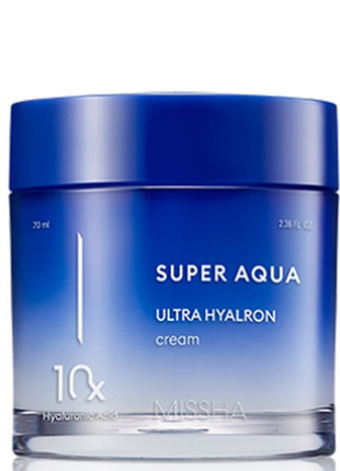 Зволожуючий крем 70 мл missha super aqua ultra hyalron cream