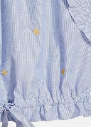 Фирменная блузка топ в стильную полоску с золотой вышивкой яблоко супер качество!!!3 фото