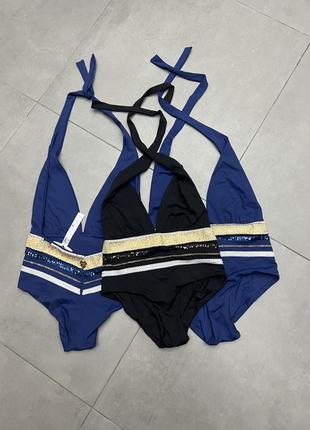 Спільний купальник синій чорний twinset milano оригінал