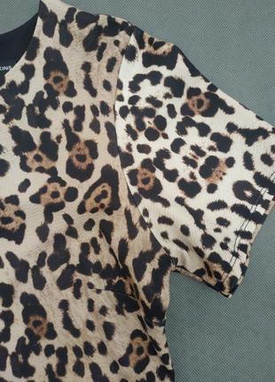 Леопардова подовжена туніка/міні сукня uk126 фото