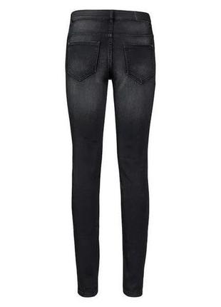 Черные модные джинсы с потертостями esmara, р.36 евро3 фото