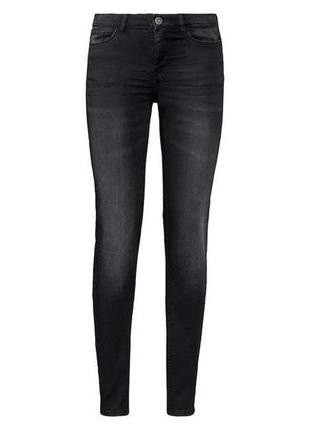Черные модные джинсы с потертостями esmara, р.36 евро2 фото