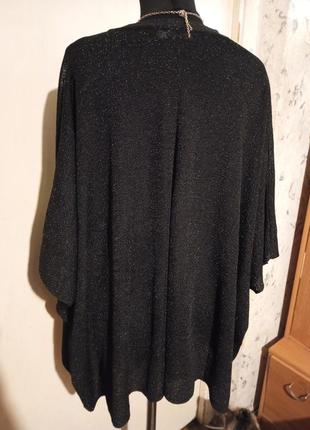 Трикотажного в'язання,ошатна блузка-туніка з люрексом,великого розміру-оверсайз,sweewe paris7 фото
