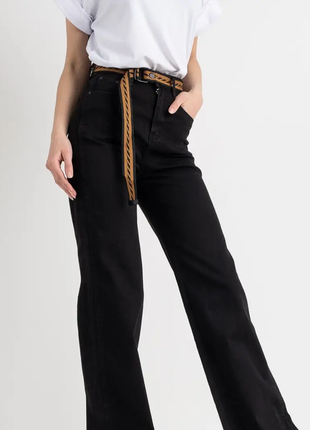 Джинси палаццо кльош кюлоти з поясом