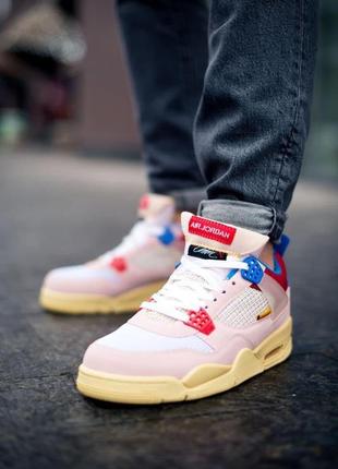 Жіночі кросівки nike air jordan retro 4 sp union - guava ice / smb5 фото