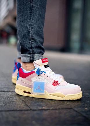 Чоловічі кросівки nike air jordan retro 4 sp union - guava ice / smb