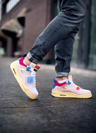 Чоловічі кросівки nike air jordan retro 4 sp union - guava ice / smb2 фото