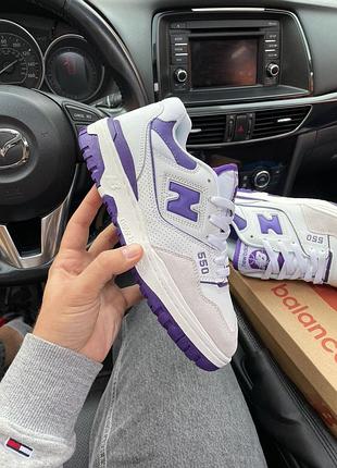 Кроссовки new balance 550 white violet