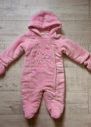 Фірмовий теплий комбінезон, чоловічок з рукавицями