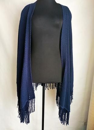 Накидка пончо с бахромой