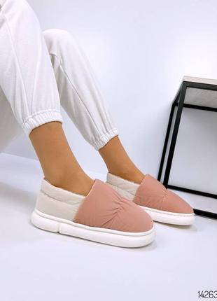 ❤️ тапочки дутики на меху угги автоледи