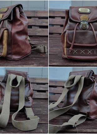 Винтажный кожаный рюкзак bag kingdom6 фото