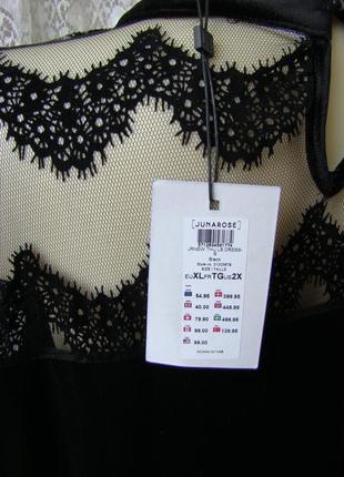 Платье женское черное вечернее бархатное бренд junarose р.56-60 №65165 фото