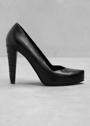 Туфли из натуральной кожи & other stories черные, р. 40