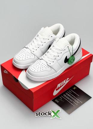 Мужские кроссовки nike air jordan low all white black x#найк