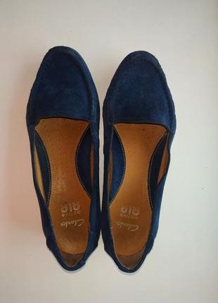Кожаные замшевые туфли Clarks лето туфли, размер 6,5 ( 26,5 см)