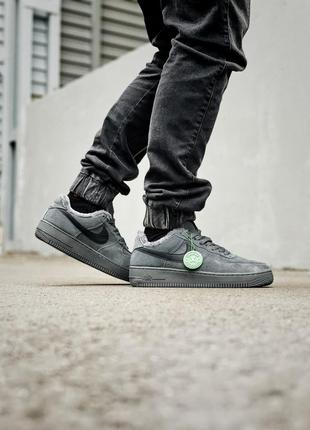 Жіночі кросівки nike air force grey fur женские кроссовки найк аир форс8 фото